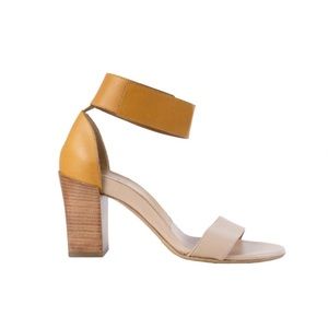 Chloe nude and tan heeled sandals